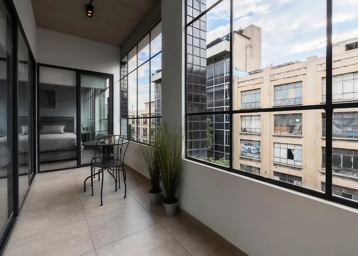 Zielo Palma ,private Balcony, Rooftop Walk To Zocalo Apartamento